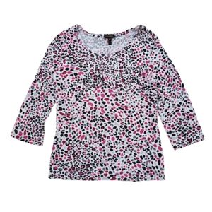 Escada Top Shirt Womens S Small Leopard print Pink